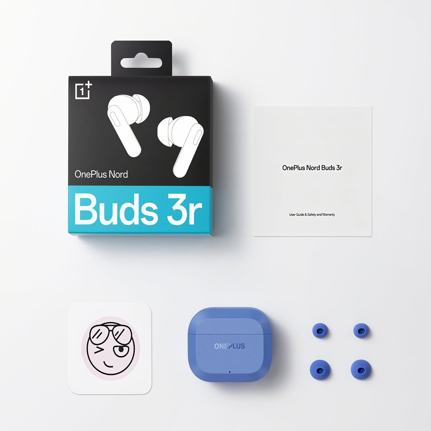 All Items Of OnePlus Nord Buds 3r TWS Earbuds Aura Blue