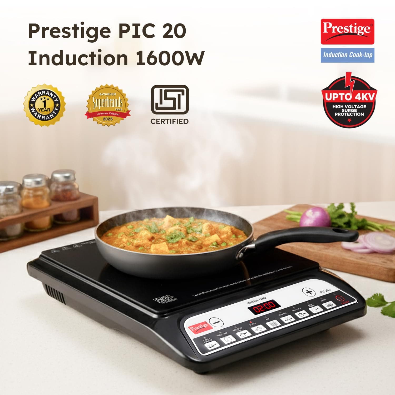 Prestige 1600 Watts Induction Cooktop ISI Certified Mark