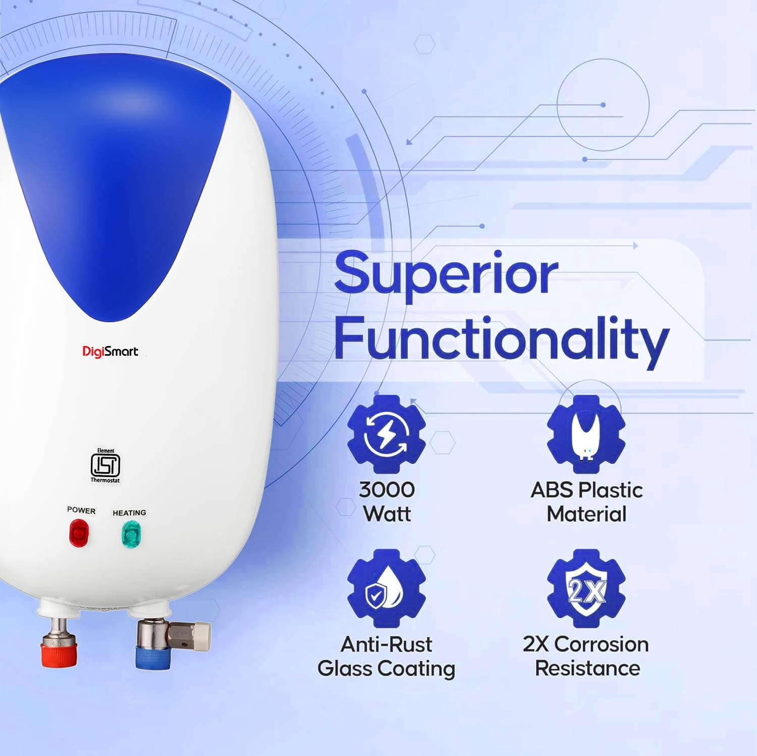 Features Of DIGISMART 3L Instant Water Geyser