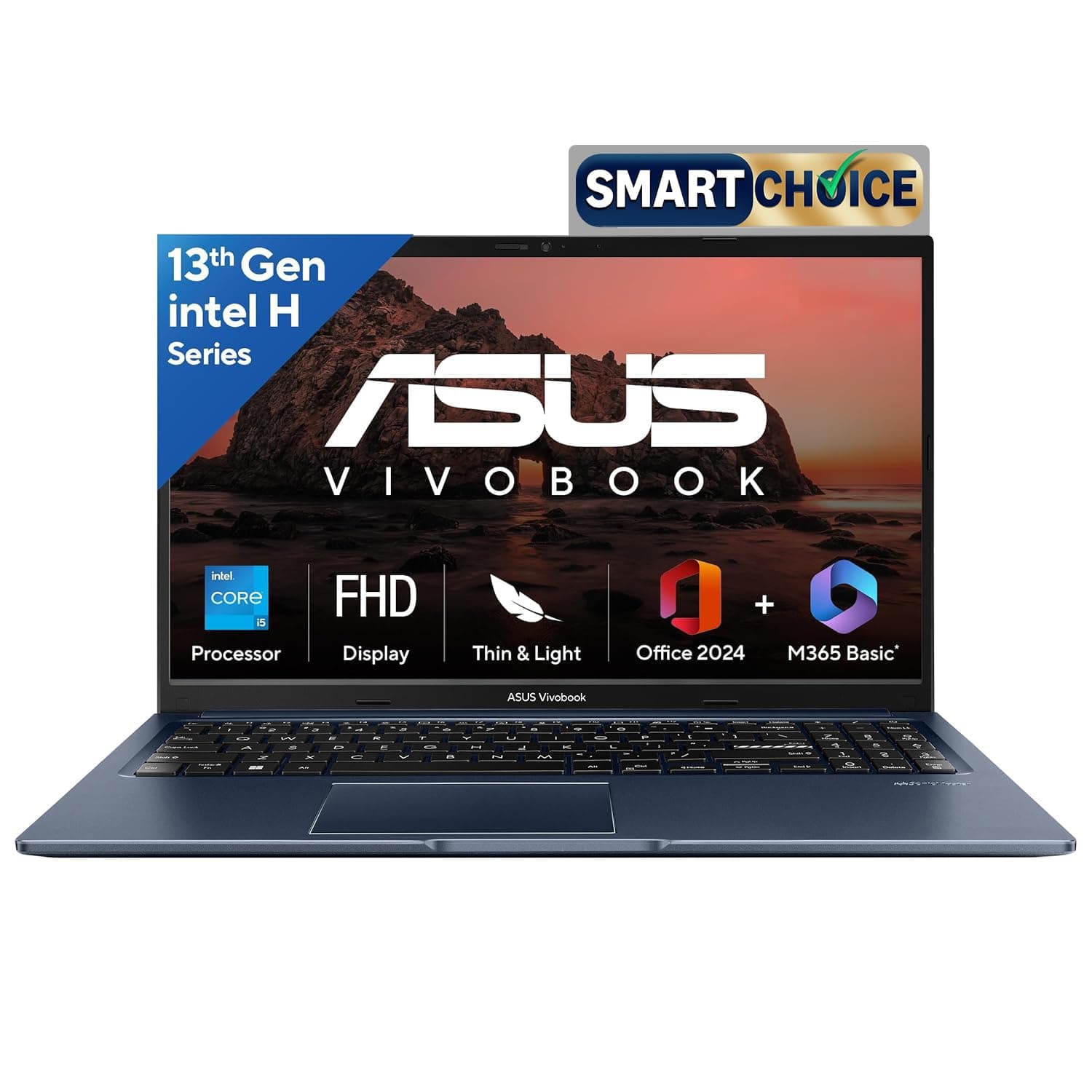 ASUS Vivobook 15 X1502VA-BQ836WS Laptop, Intel Core i5 13th Gen, 16GB RAM, 512GB SSD, Windows 11